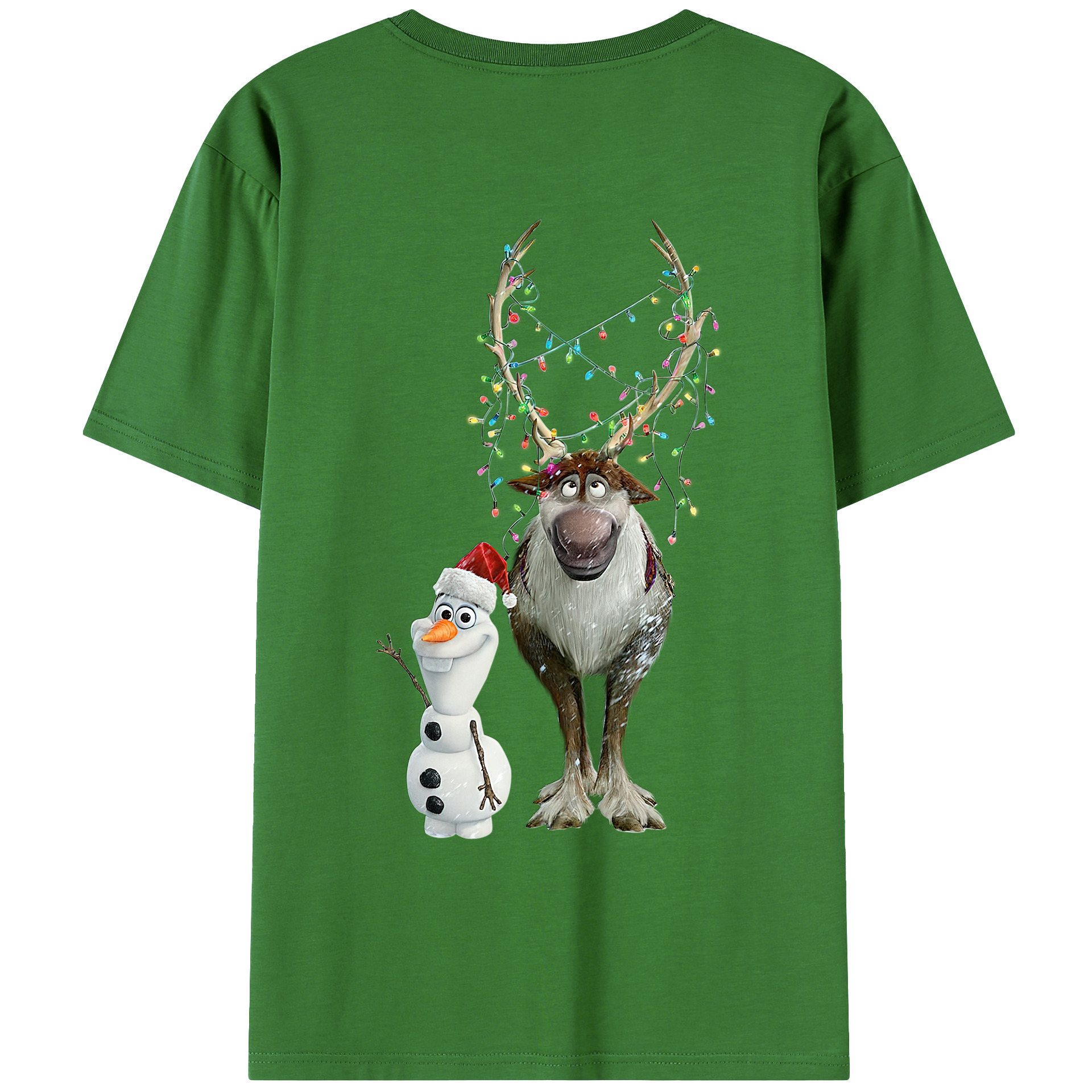 （画像用） アナと雪の女王 アンナ エルサ Frozen Anna Elsa レディース半袖Tシャツ(バックプリント)